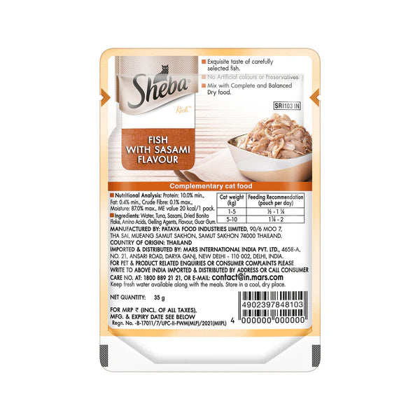 Sheba Fish with Sasami Premium Cat Wet Food