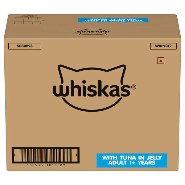 Whiskas Tuna in Jelly Meal and Chicken With Salmon Wakame Seaweed in Gravy Tasty Mix Adult Cat Wet Food Combo