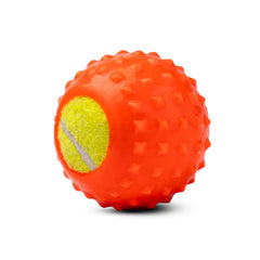 Kibbo Non Toxic Tennis Rubber Ball Chew Toy for Dogs and Cat (Orange)