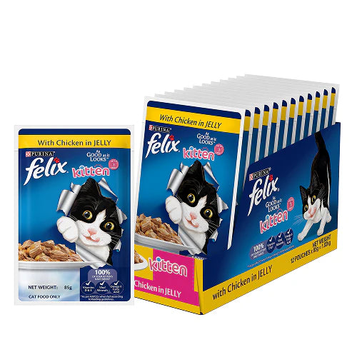 Purina Felix Chicken with Jelly Complete and Balanced Kitten Cat Wet Food
