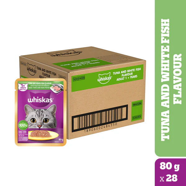 Whiskas Tuna & White Fish Adult (1+ Years) Cat Wet Food