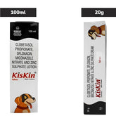 Intas Kiskin Lotion 100ml and Kiskin Ointment 20g for Dogs & Cats Combo