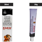 Intas Kiskin Lotion 30ml and Kiskin Ointment 20g for Dogs & Cats Combo
