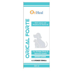 Oriheal Orical Forte Syrup for Stronger bones & Optimal Growth for Dogs & Cats 200ml