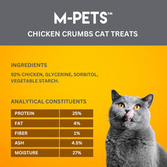 M PETS Chicken Crumbs Treats for Cats