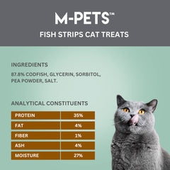 M PETS Fish Strips Treats for Cats
