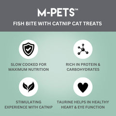 M PETS Fish Bite With Catnip Treats for Cats