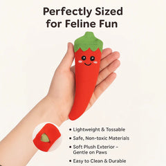 Talking Dog Club Red Chilli with 100% Catnip Toy for Cats (Red)