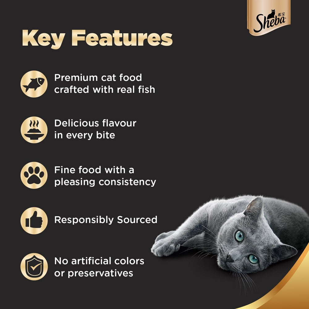 Sheba Chicken With Tuna In Gravy Premium Adult Cat Wet Food and Chicken All Life Stage Cat Dry Food Combo