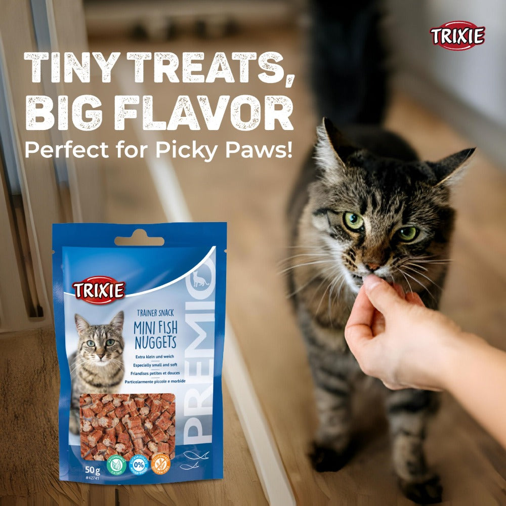 Trixie Premio Trainer Snack Mini Fish Nuggets and Fish and Chicken Rolls Cat Treats Combo
