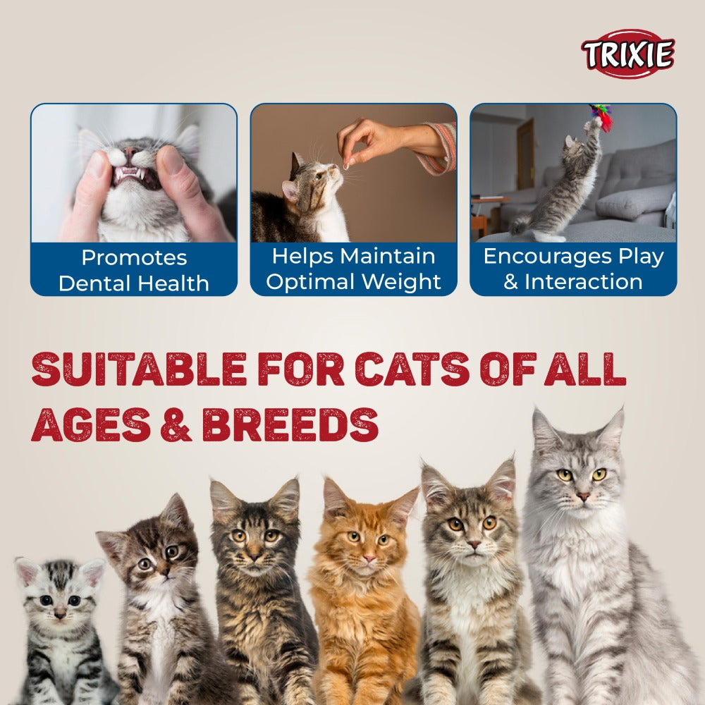 Trixie Premio Trainer Snack Mini Fish Nuggets and Fish and Chicken Rolls Cat Treats Combo