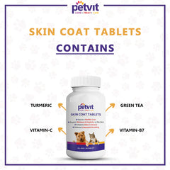 Petvit Skin & Coat Tablets for Dogs and Cats
