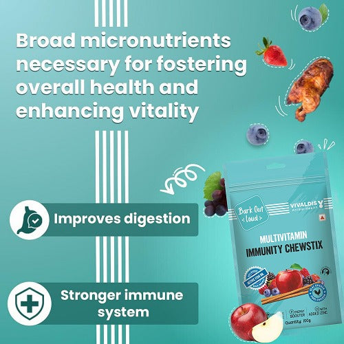 Bark Out Loud Immunity Multi Vitamin Chew Stix for Dogs and Cats