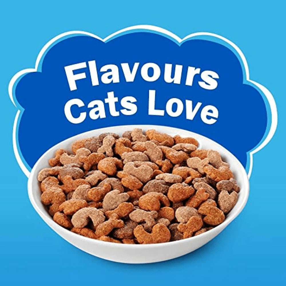 Friskies Seafood Cat Dry Food and Purina Felix Sardine with Jelly Adult Cat Wet Food Combo