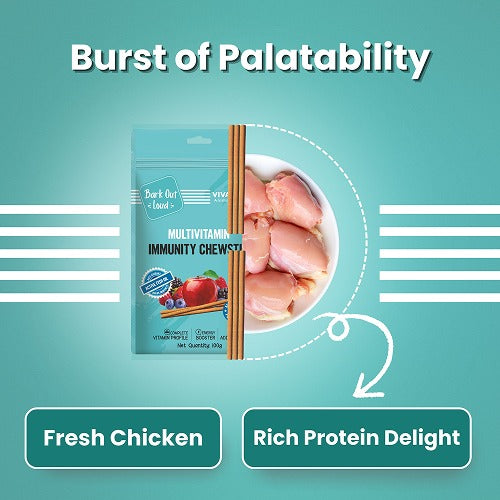 Bark Out Loud Immunity Multi Vitamin Chew Stix for Dogs and Cats