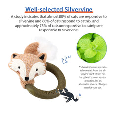 GiGwi Catch and Scratch Eco Line Fox Toy for Cats