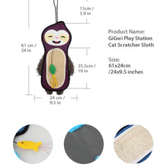 GiGwi Cat Scratcher with Catnip Owl Toy for Cats (Brown)