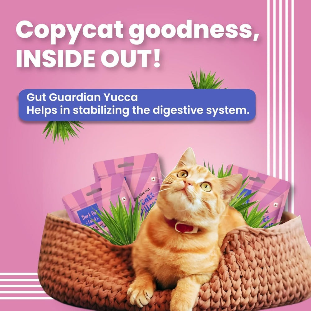 Bark Out Loud by Vivaldis Hairball Control and Sensitive Gut Pillow Cat Treats Combo
