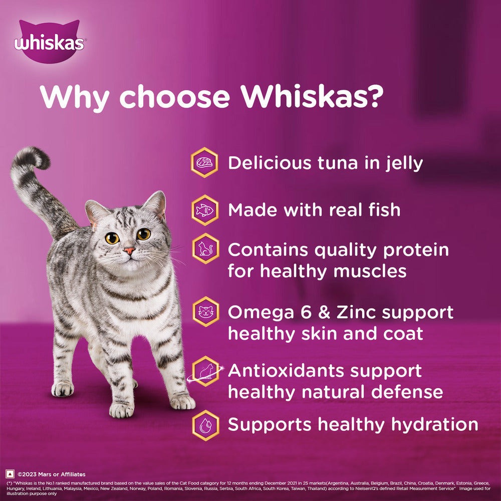 Whiskas Ocean Fish and Tuna in Jelly Meal Adult Cat Wet and Dry Food Combo