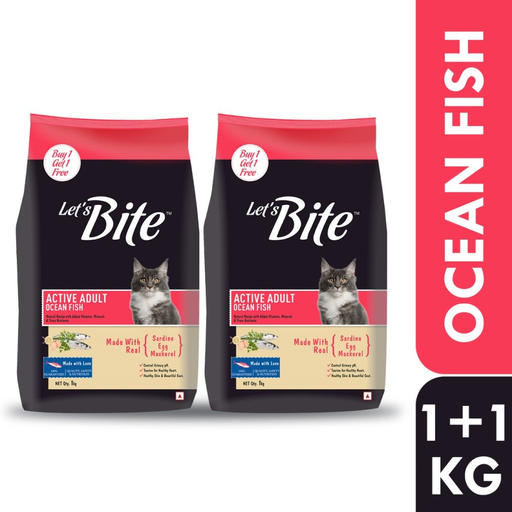 Let's Bite Active Adult Ocean Fish Dry Cat Food