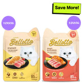 Bellotta Tuna & Chicken and Tuna & Salmon in Gravy Cat Wet Food Combo
