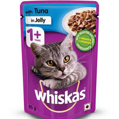 Whiskas Tuna in Jelly Meal and Chicken With Salmon Wakame Seaweed in Gravy Tasty Mix Adult Cat Wet Food Combo