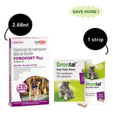 Dewormer and Tick & Flea Control Spot On Combo for Large Dogs (20-40 kg)