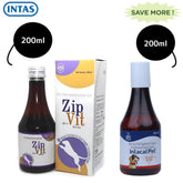 Intas Zipvit & Intacal Calcium & Multivitamin Supplement Combo for Dogs & Cats