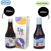 Intas Zipvit & Intacal Calcium & Multivitamin Supplement Combo for Dogs & Cats