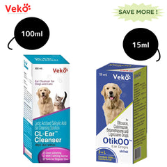 Veko CL Ear Cleanser (100ml) and Otikoo Ear Drops (15ml) Combo