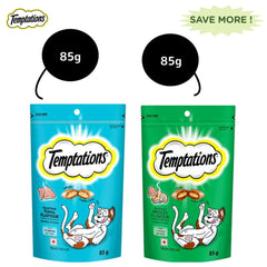Temptations Tempting Tuna and Seafood Medley Flavour Cat Treats Combo