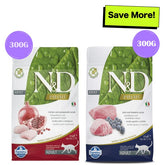 Farmina N&D Prime Chicken & Pomegranate and Lamb & Blueberry Grain Free Adult Cat Dry Food Combo