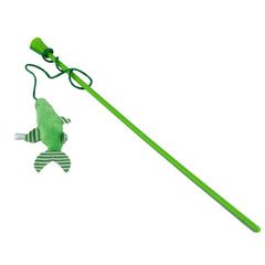 Trixie Cat Teaser With Plush Fish & Catnip Toy for Cats (Green)
