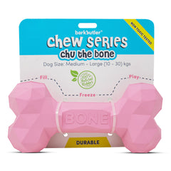 Barkbutler Chu the bone Treat Dispensing Toy for Dogs (Pink)