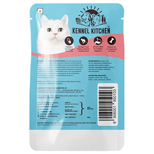 Kennel Kitchen Fish Chunks in Gravy Kitten and Adult Cat Wet Food (All Life Stage)