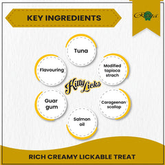 Kitty Licks Tuna Seafood and Tuna Scallop Cat Treats Combo