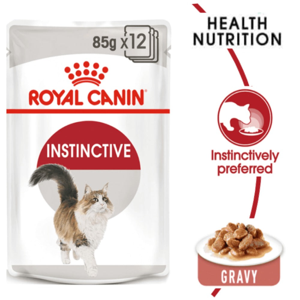 Royal Canin Fit 32 Dry Food and Instinctive Adult Gravy Cat Wet Food Combo
