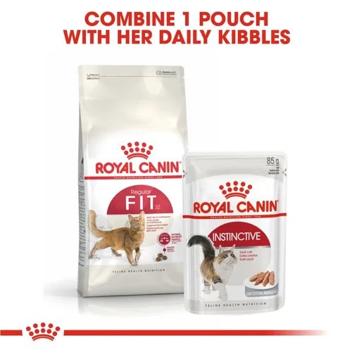 Royal Canin Fit 32 Dry Food and Light Weight Care Gravy Wet Adult Cat Food Combo