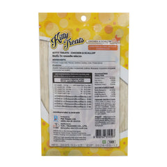 Kitty Treats Chicken with Scallop, Chicken with Shrimp Flavour and Soft Chicken Jerky Sliced Cat Treats Combo