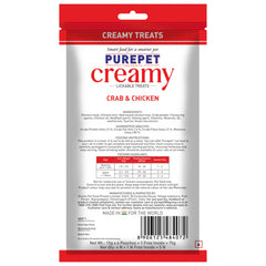 Purepet Crab and Chicken Lickable Creamy Treats for Cats