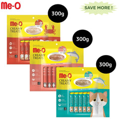 Me O Creamy Crab, Salmon and Bonito Cat Treat Combo