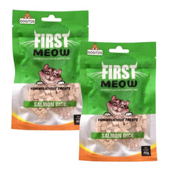 First Meow Salmon Dice Cat Treat