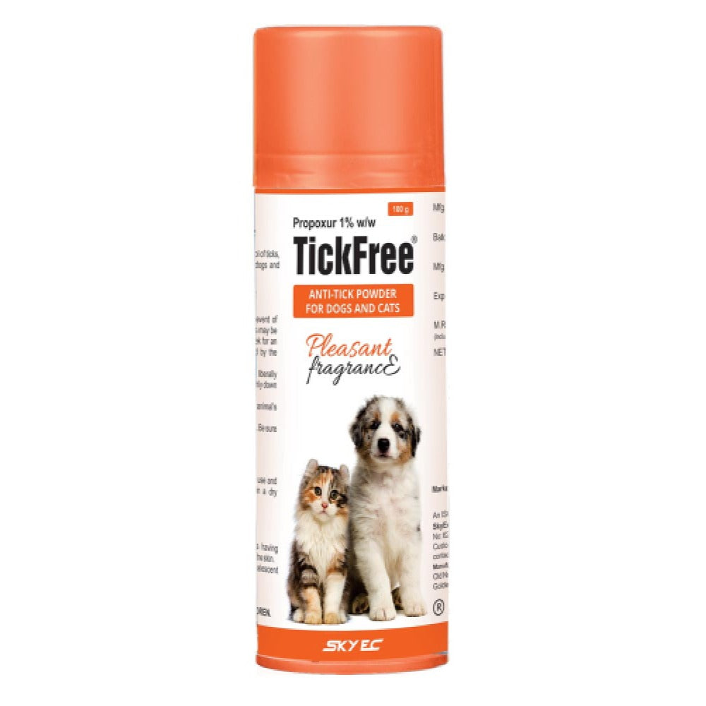 Skyec Tick Free Tick & Flea Control Powder (100g) and Spot On for Dogs (Upto 10kg) Combo