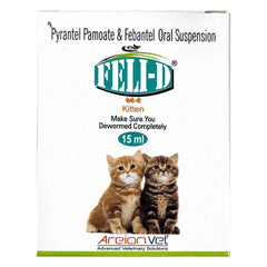 Areion Vet Feli D Kitten Deworming Suspension (15ml) And Savavet Toxo Mox Dry Syrup (30ml) Combo