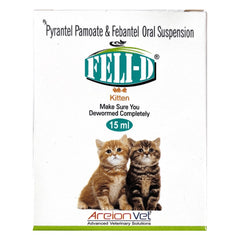 Areion Vet Feli D Suspension Kitten Dewormer and Tick Free Anti Tick & Flea Spray Combo