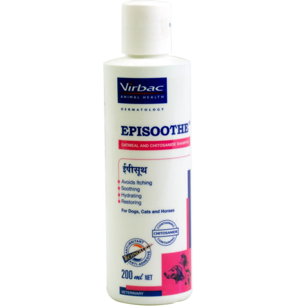 Virbac Episoothe Oatmeal Shampoo (200ml) and Intas Eazypet Dog Deworming Tablet Combo