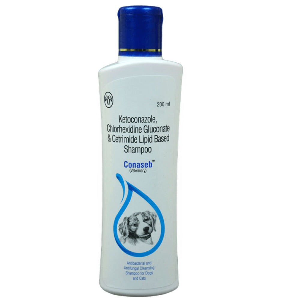 Virbac Vitabest Derm Omega 3+6 Syrup (250ml) and Intas Conaseb Shampoo (200ml) for Dogs & Cats Combo