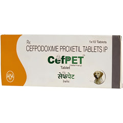 Intas Cefpet 100mg (Cefpodoxime Proxetil) Tablet for Dogs & Cats