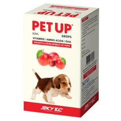 Skyec Skyworm Dewormer and Petup Drops Multi Vitamin Supplement for Puppies Combo