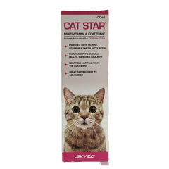Skyec Skyworm Cat Deworming Tablet (pack of 4 tablets) and Cat Star Syrup Multivitamin 100ml Combo